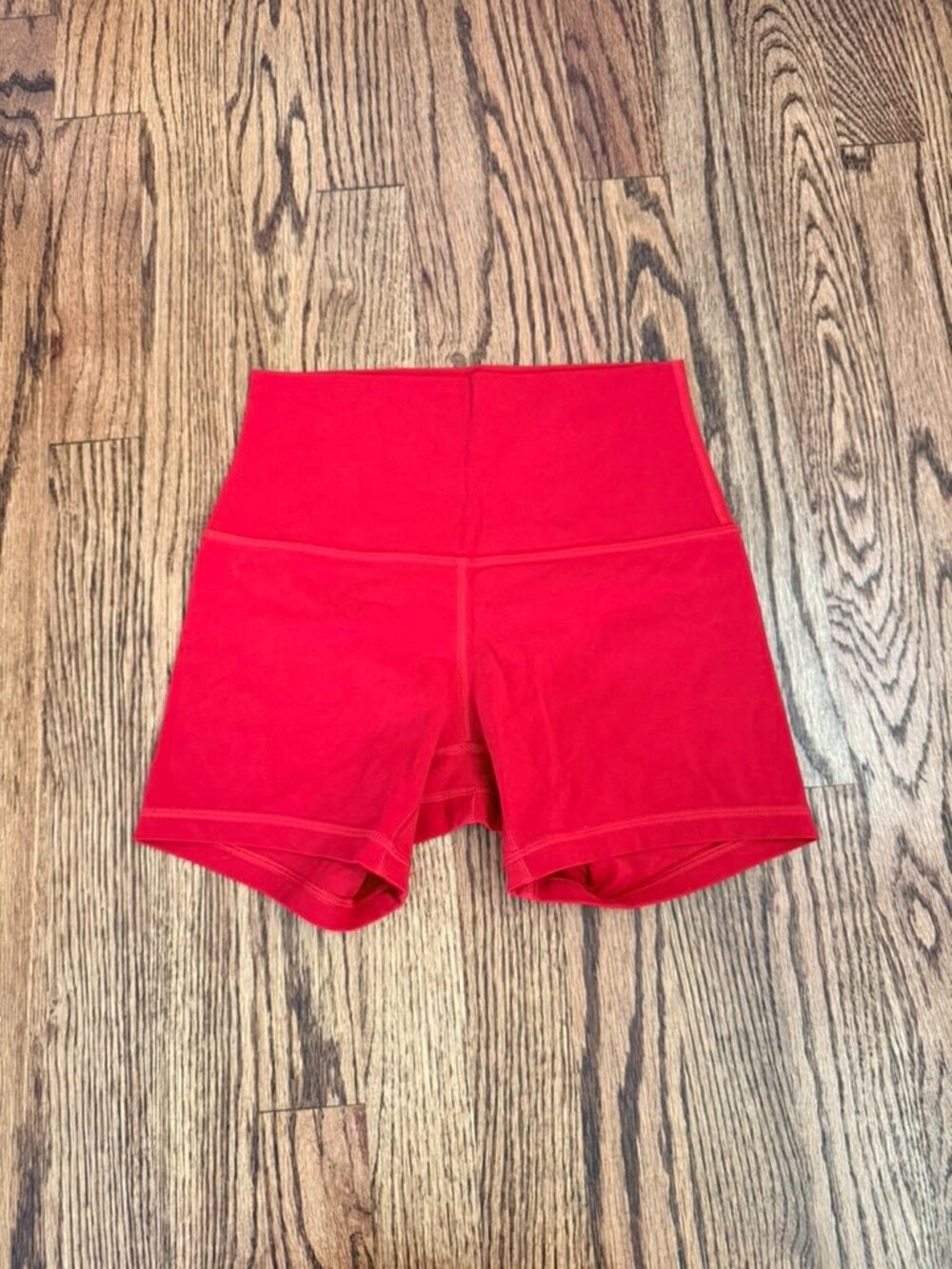 Lululemon Align High-Rise 4 Inch Red Nulu Yoga/Bike Shorts Size 4